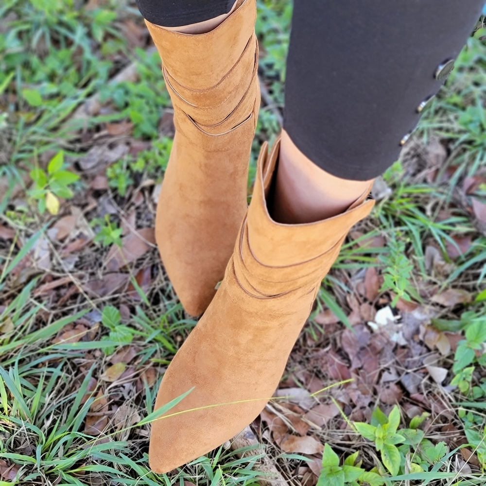 Women's Wrapped Around Strappy Chunky Booties - Picture 7 of 8